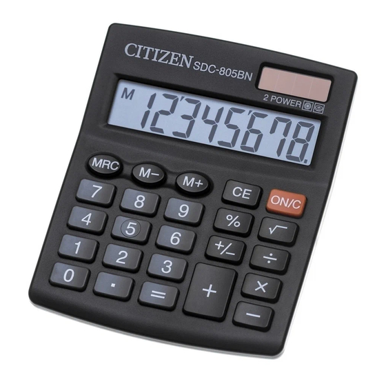 Citizen SDC-805BN Anweisungshandbuch