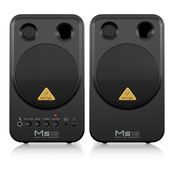 Behringer MS16 Bedienungsanleitung