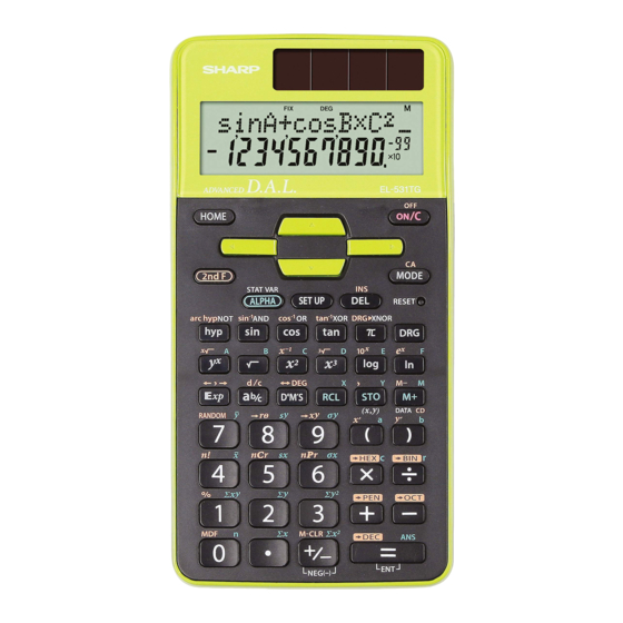 Sharp EL-531TG Bedienungsanleitung