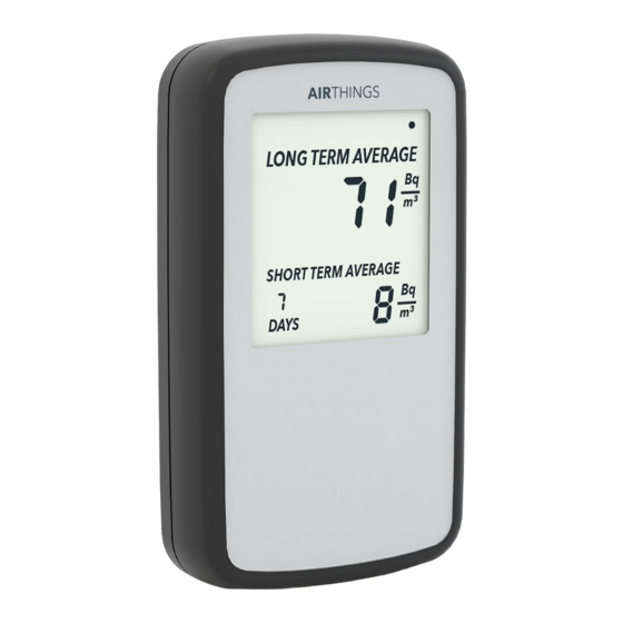 Airthings Corentium Home Bedienungsanleitung