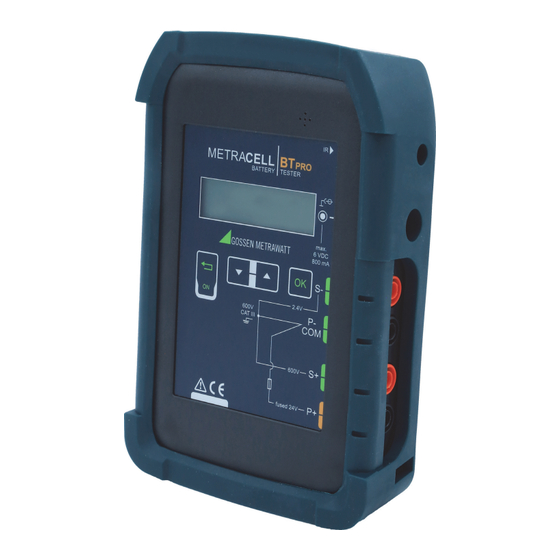 Gossen MetraWatt METRACELL BT PRO Bedienungsanleitung