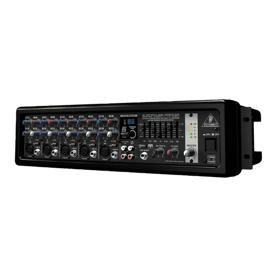 Behringer EUROPOWER PMP518M Bedienungsanleitung