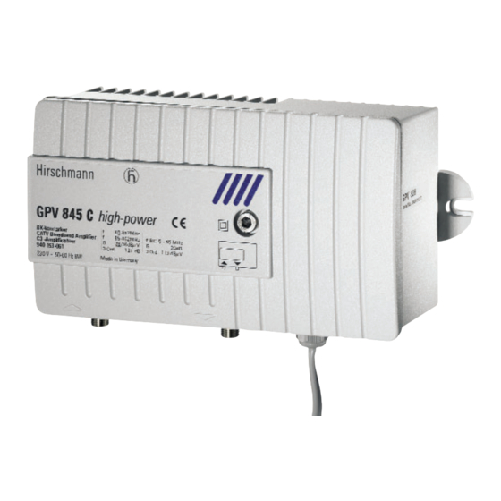 Hirschmann high-power GPV 845 C Betriebsanleitung