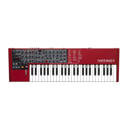 Clavia Nord Lead 4 Benutzerhandbuch