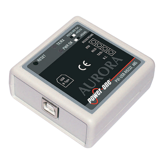 Power One PVI-USB-RS232_485 Installationshandbuch