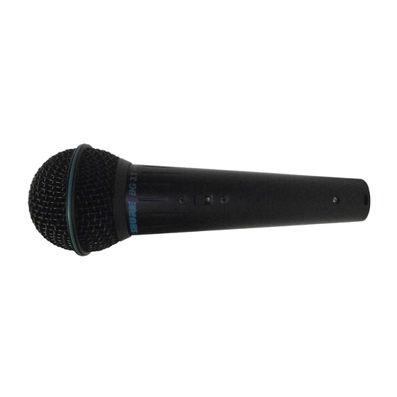 Shure BG 3.1 Handbücher