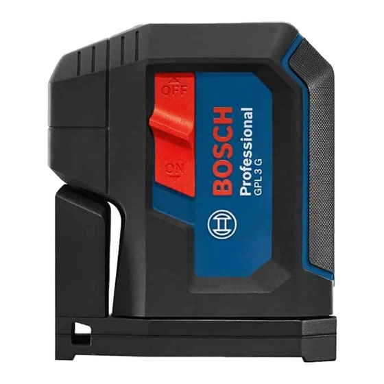 Bosch GPL 3G Professional Handbücher