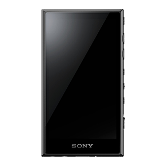 Sony NW-A100TPS Hilfe