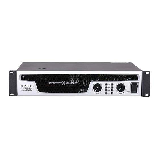 Crest Audio CC 1800 Bedienungsanleitung