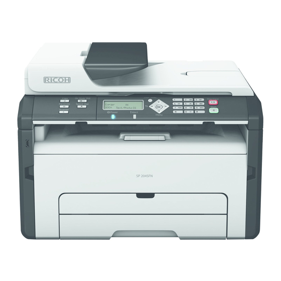 Ricoh SP 204SF Bedienungsanleitung