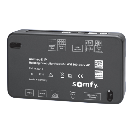 SOMFY animeo IP Gebrauchsanweisung