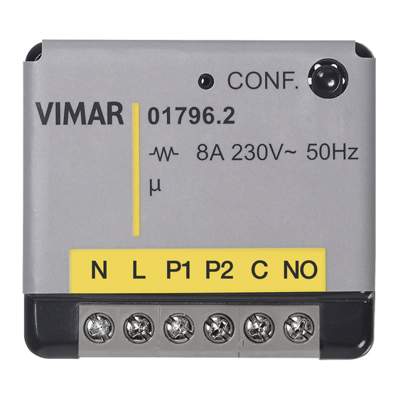 Vimar SMART SWITCH 01796.2 Bedienungsanleitung