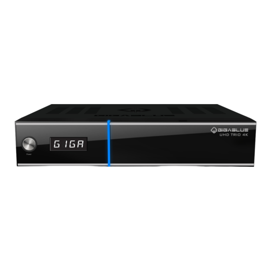 GigaBlue UHD TRIO 4K Handbücher