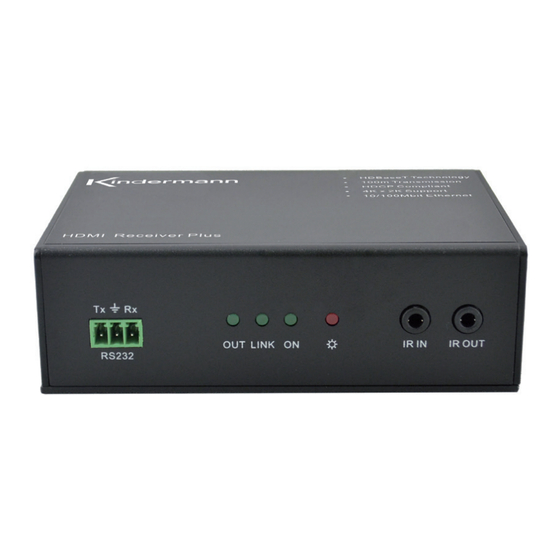 Kindermann HDMI-Receiver Plus Bedienungsanleitung