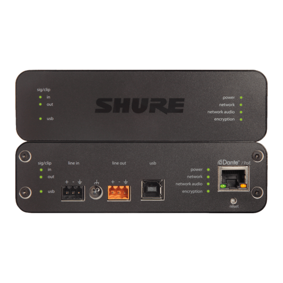 Shure ANIUSB-MATRIX Bedienungsanleitung
