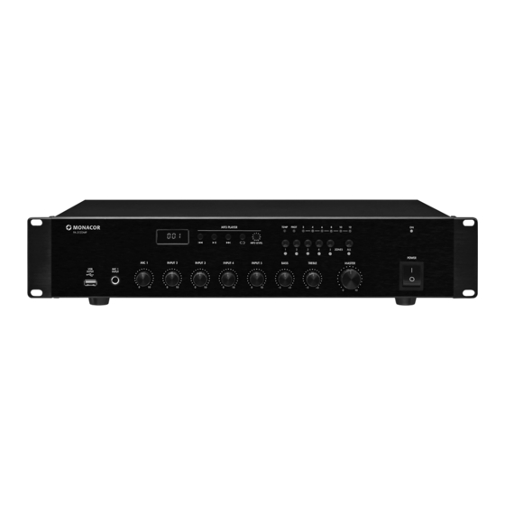 Monacor PA-312DMP Bedienungsanleitung