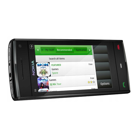 Nokia X6-00 Bedienungsanleitung