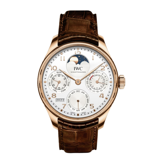 iwc PORTUGIESER PERPETUAL CALENDAR Bedienungsanleitung