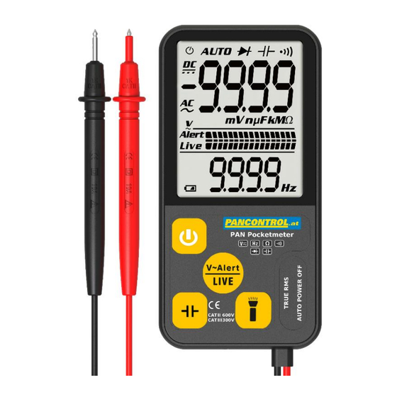 PANCONTROL PAN Pocketmeter Bedienungsanleitung