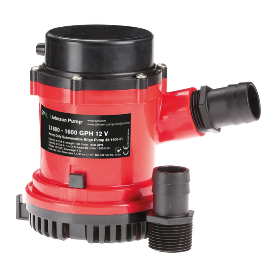 Johnson Pump L1600 12 V Handbücher