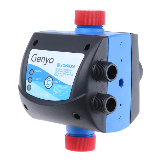 Lowara GENYO 8A / FLOW Installations- Und Bedienungsanleitungen