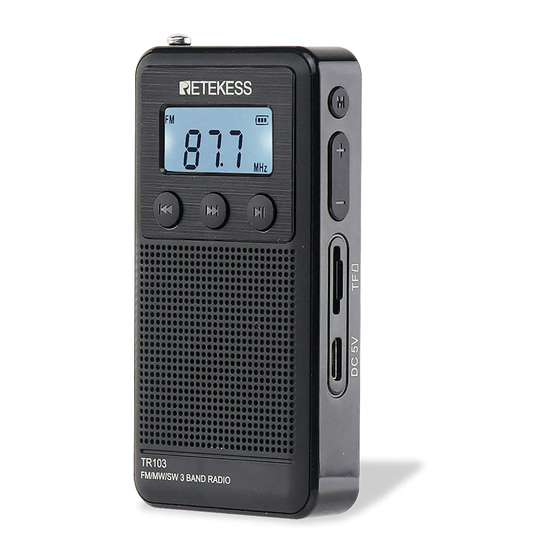 Retekess TR103 Bedienungsanleitung