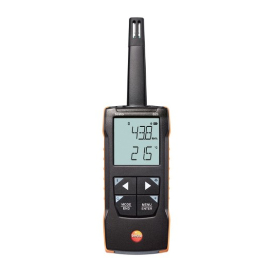 testo 625 Bedienungsanleitung