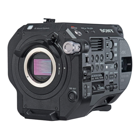 Sony PXW-FS7M2 Vor Verwendung Dieses Geräts