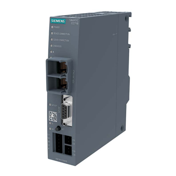 Siemens CloudConnect SIMATIC CC7 Betriebsanleitung