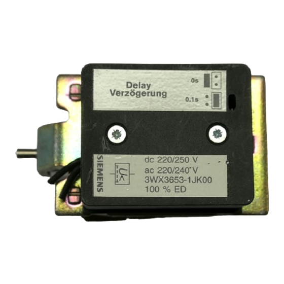 Siemens 3WX3653-1J.00 Betriebsanleitung