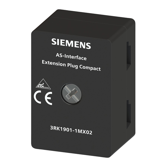 Siemens SIRIUS Extension Plug Compact Originalbetriebsanleitung