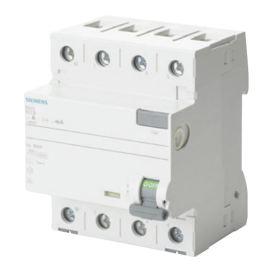 Siemens SENTRON 5SM3 Serie Handbuch