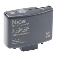 Nice OXIBD Installierungs-Und Gebrauchsanleitungen Und Hinweise