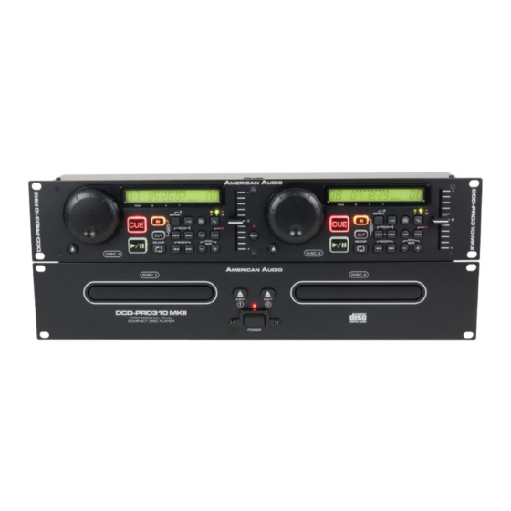 American Audio DCD-PRO310 MKII Benutzerhandbuch