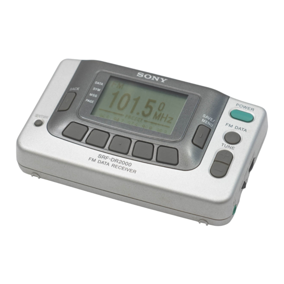 Sony SRF-DR2000 Bedienungsanleitung