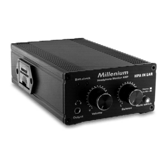 Millenium HPA IN EAR Bedienungsanleitung