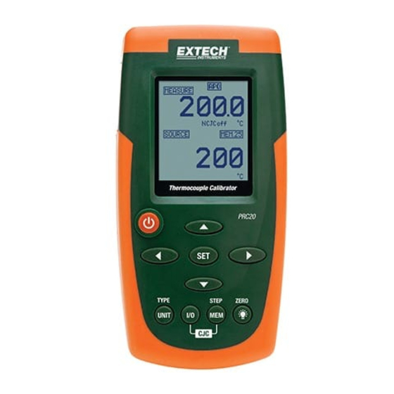 Extech Instruments PRC20 Benutzerhandbuch