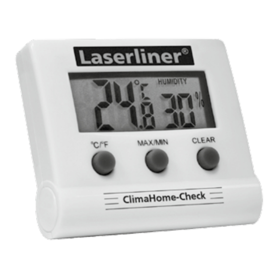 LaserLiner ClimaHome-Check Bedienungsanleitung