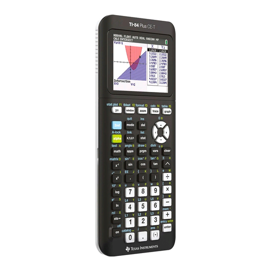 Texas Instruments TI-84 Plus CE-T Benutzerhandbuch