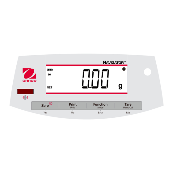 OHAUS Navigator NV123 Bedienungsanleitung