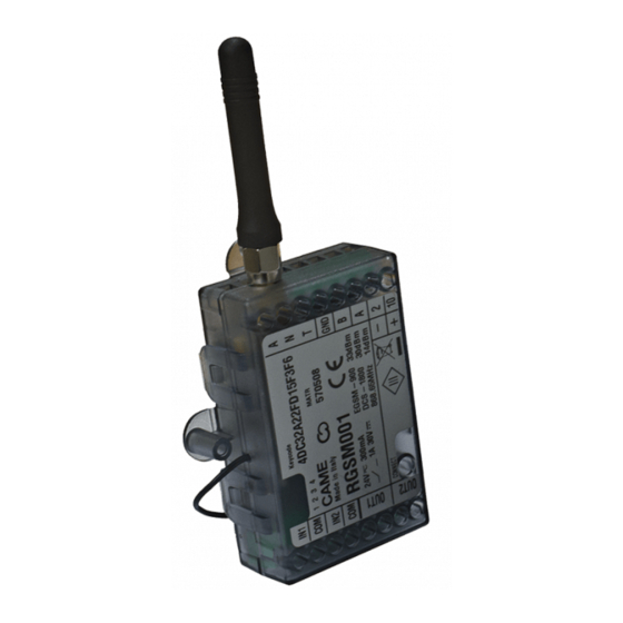 CAME 806SA-0010 Bedienungsanleitung