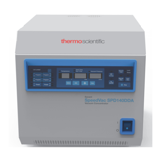 Thermo Fisher Scientific thermoscientific SpeedVac SPD140DDA Installation Und Bedienung