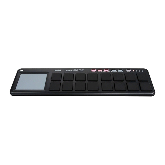 Korg NANOPAD2 Bedienungsanleitung