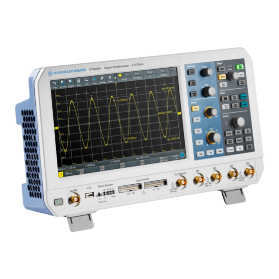 Rohde & Schwarz R&S RTB2000 Benutzerhandbuch