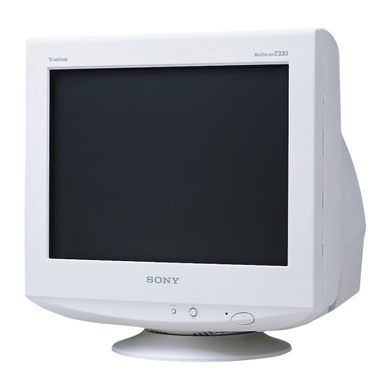 Sony Trinitron CPD-e230 Bedienungsanleitung