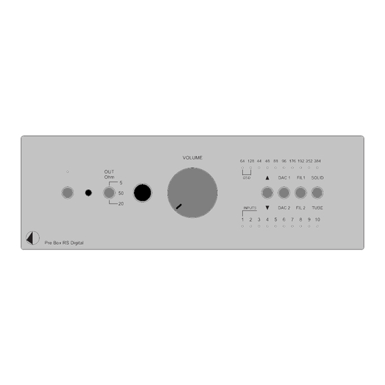 Pro-Ject Audio Systems Pro-Ject Pre Box RS Digital Bedienungsanleitung