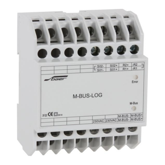 Baer M-Bus-Logger Bedienungsanleitung
