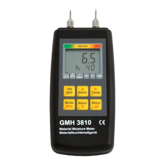 GREISINGER GMH 3810 Bedienungsanleitung