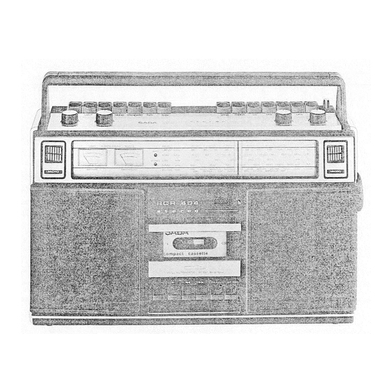 Saba RCR 404 Service-Instruktion