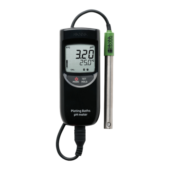 Hanna Instruments HI99131 Bedienungsanleitung